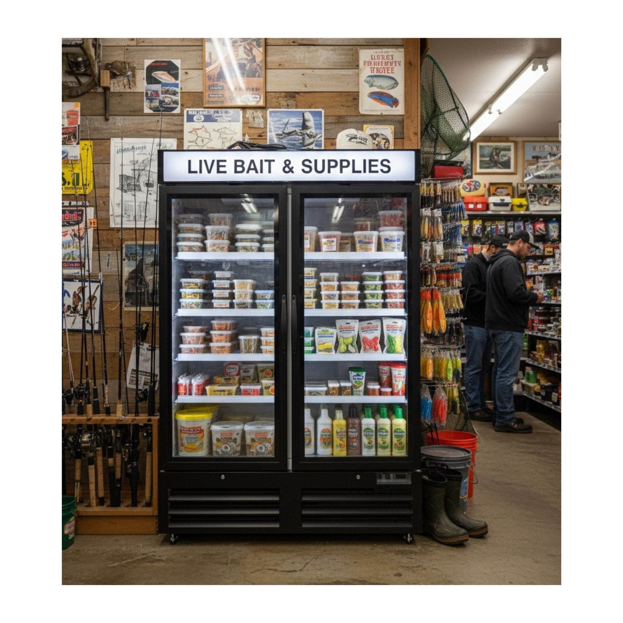 noriota nmr48b commercial refrigerator merchandiser bait shop