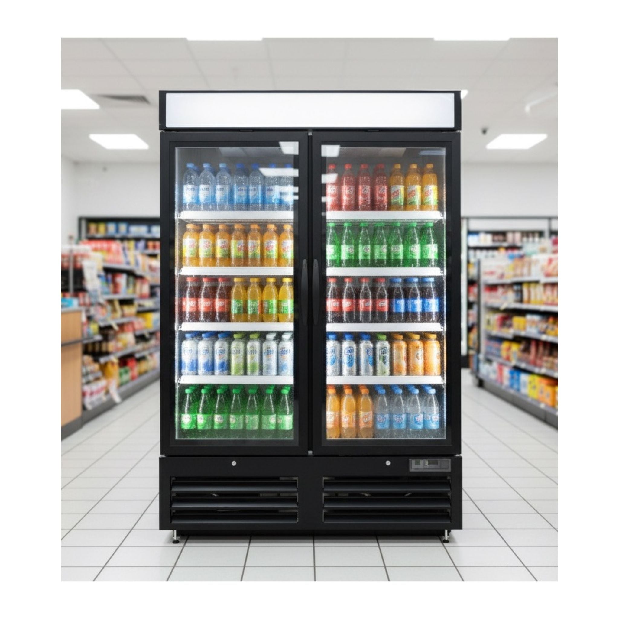 noriota nmr48b commercial refrigerator merchandiser lifestyle image grocery store