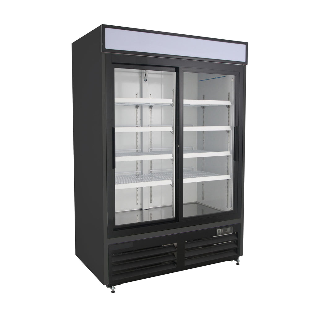 noriota nmr48sb commercial refrigerator merchandiser angle left