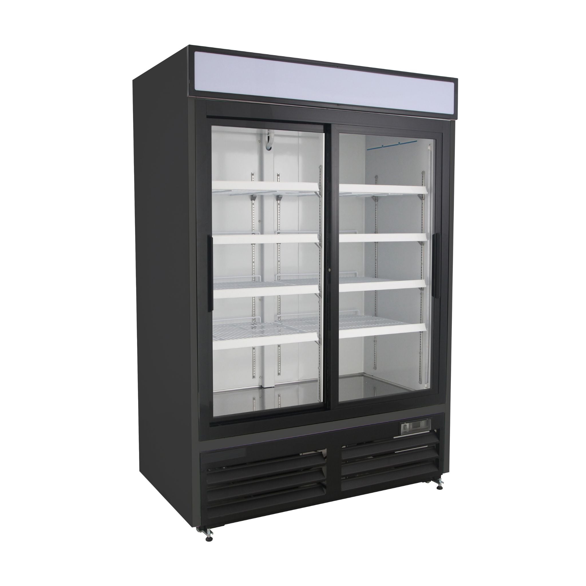 noriota nmr48sb commercial refrigerator merchandiser angle left