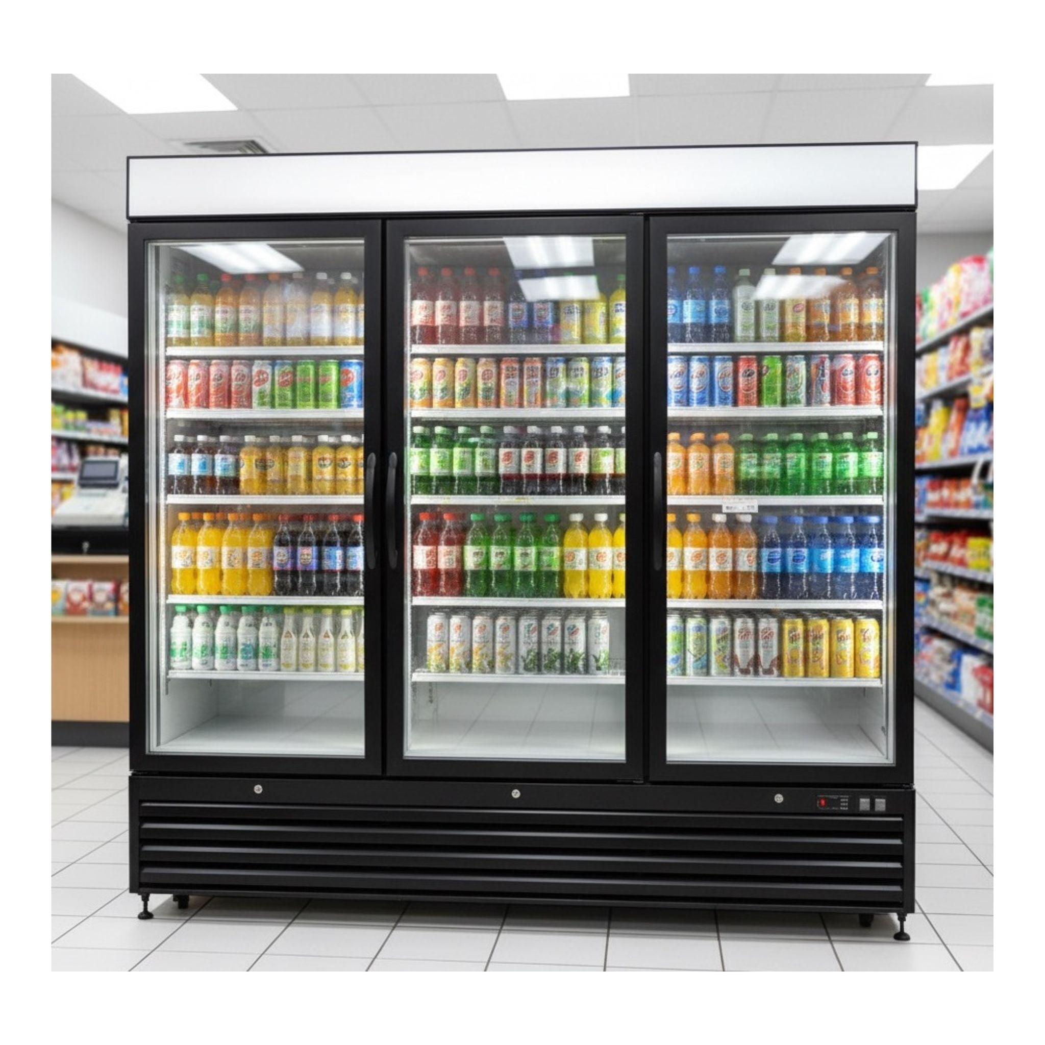 noriota nmr72b commercial refrigerator merchandiser lifestyle grocery store