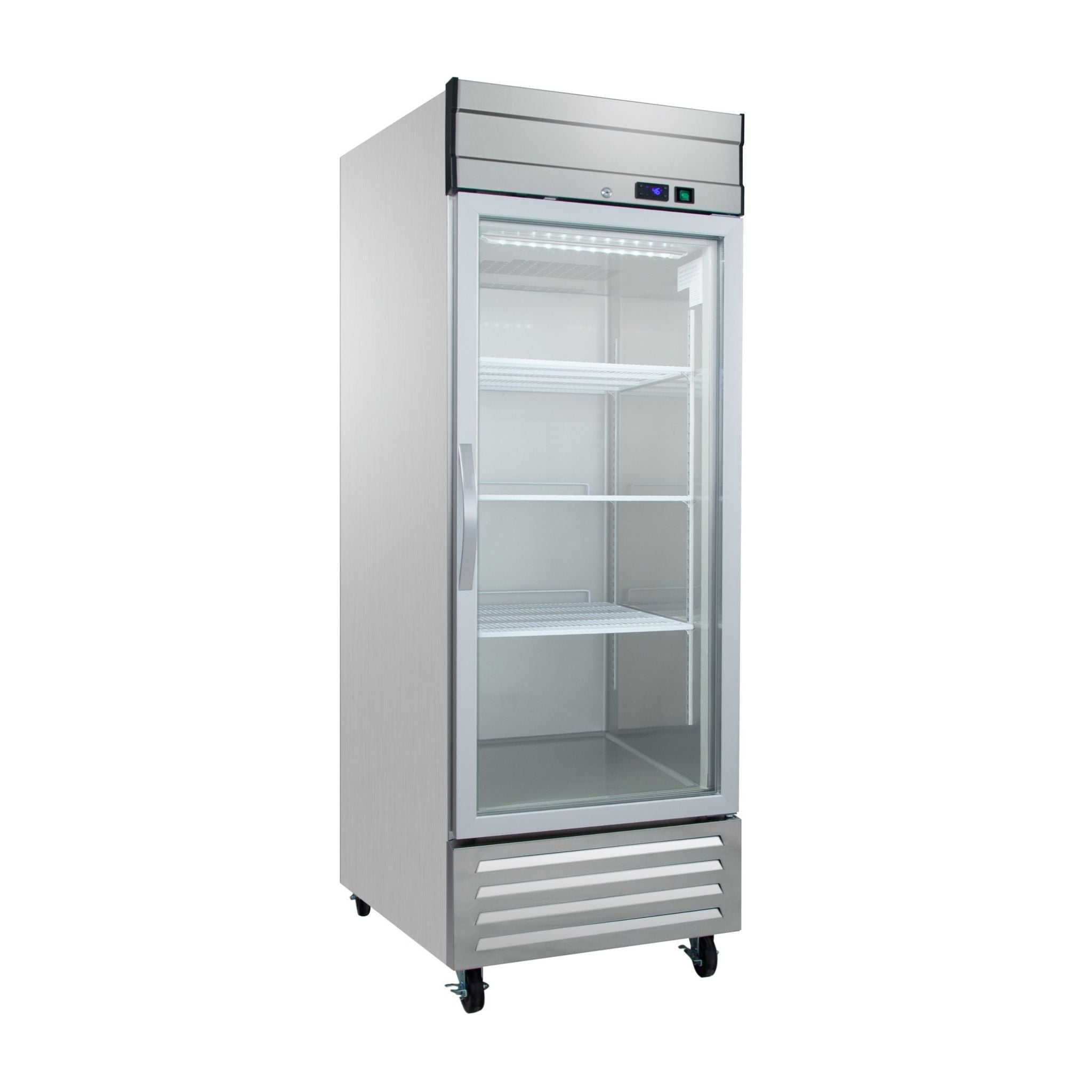 noriota nr23g glass single door left side stainless steel commercial refrigerator 