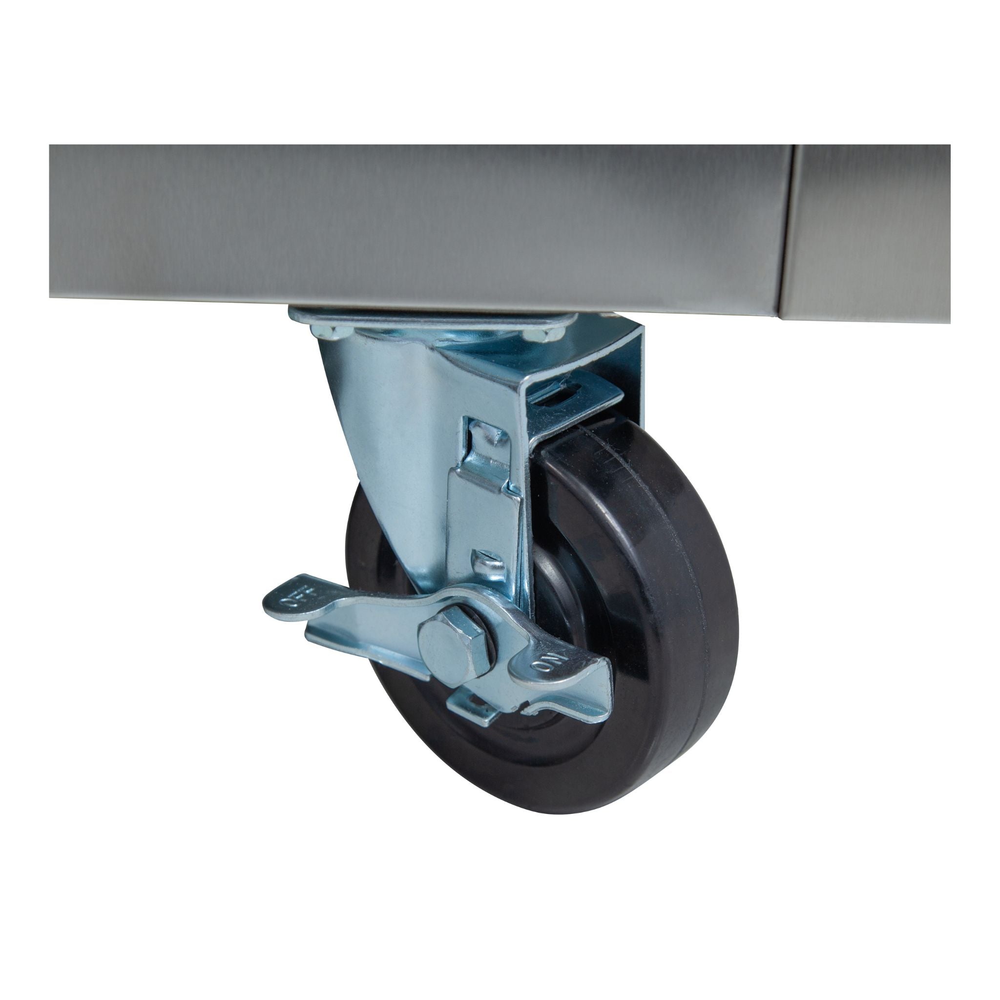 nr23g close up of castors for commercial refrigerator