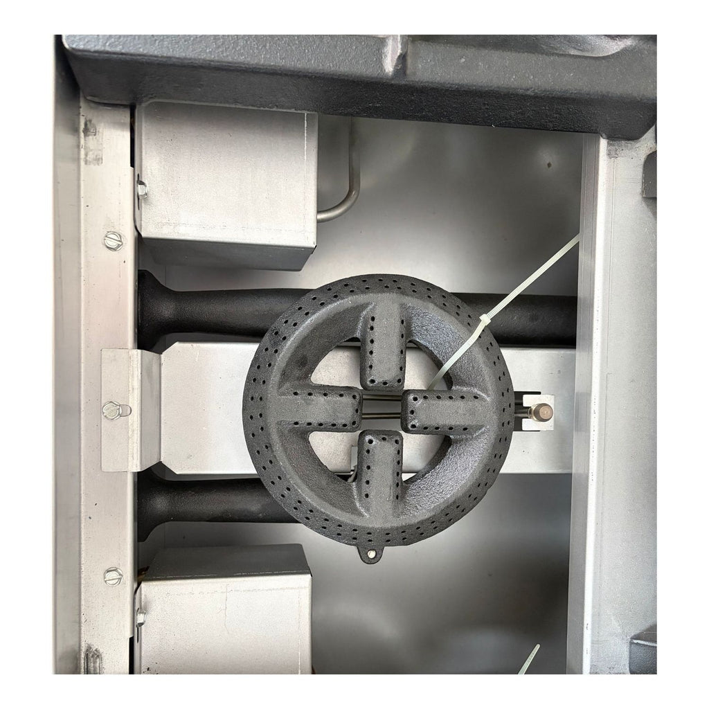 noriota nr24 gas range close up burner with grate removed