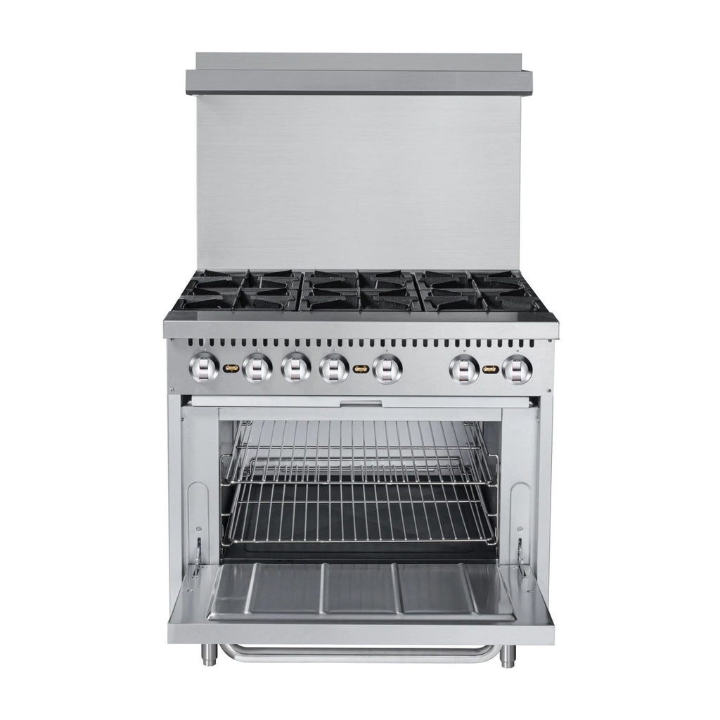 noriota nr36 gas range front door open