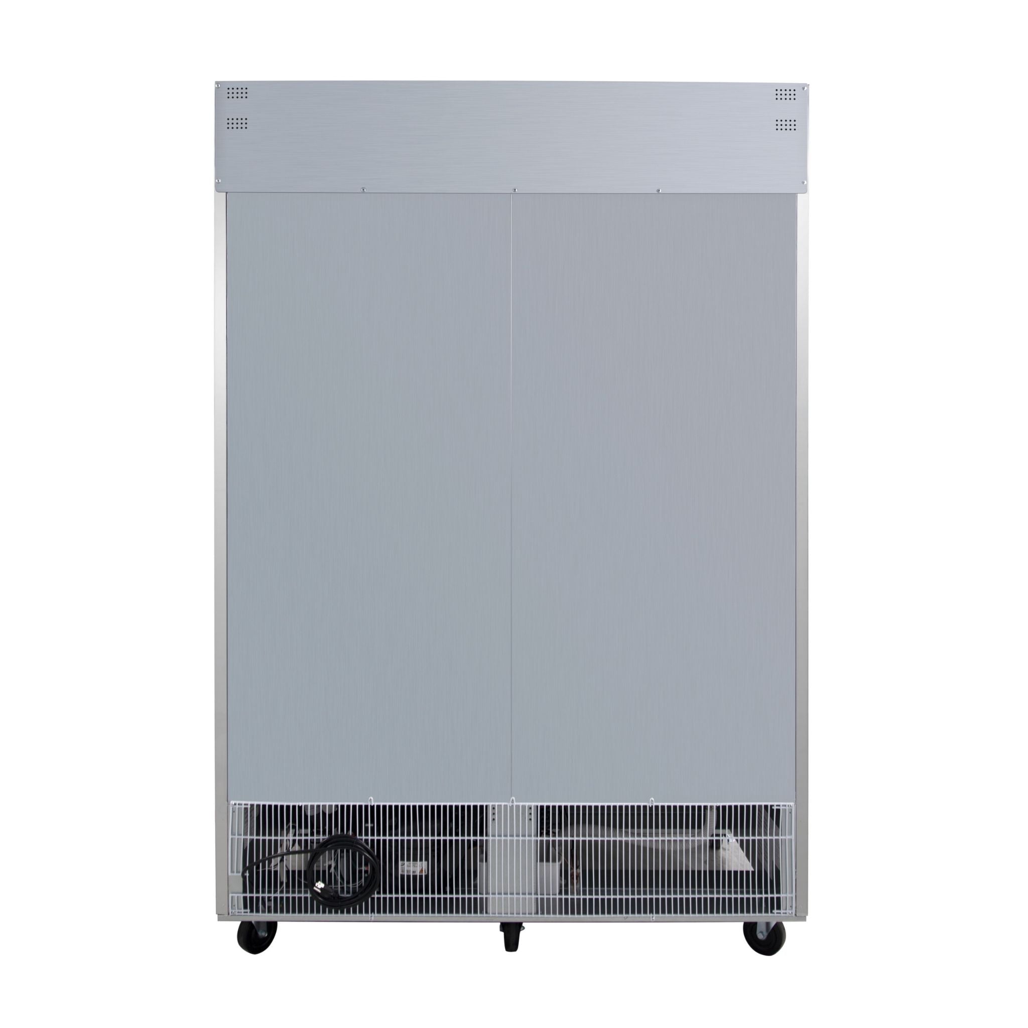 noriota nr49 two door rear view stainless steel commercial refrigerator 