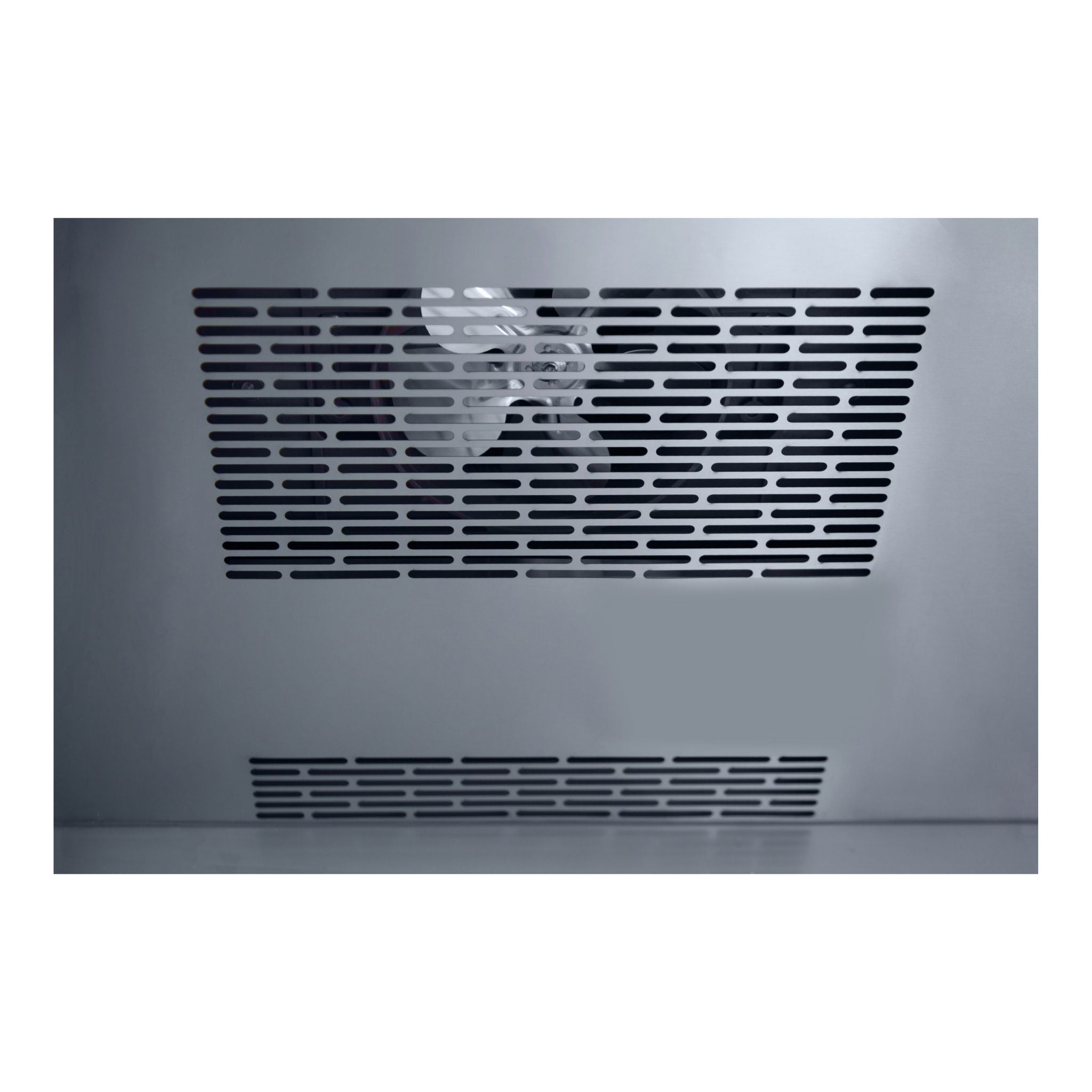 nr49g close up of ventilation system in commercial glass door refrigerator 