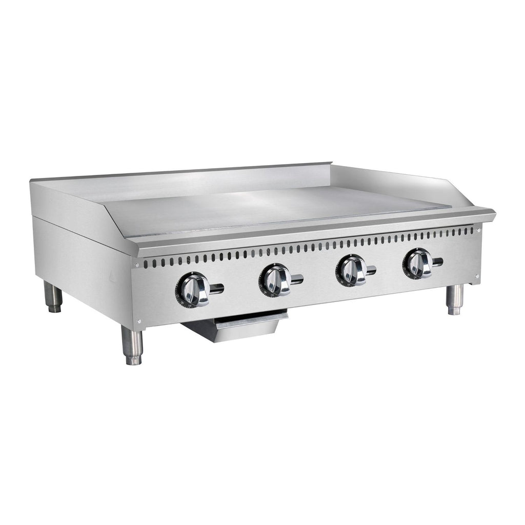 noriota ntg48 thermostatic griddle angle left