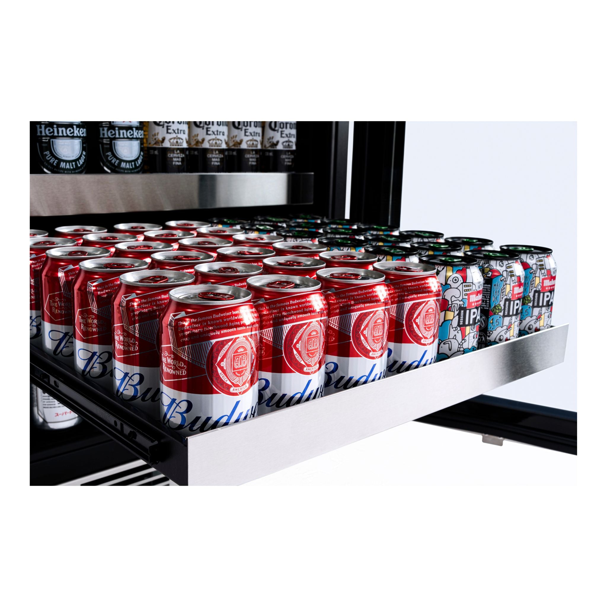 noriota nuc24opss full extended glass shelves beer