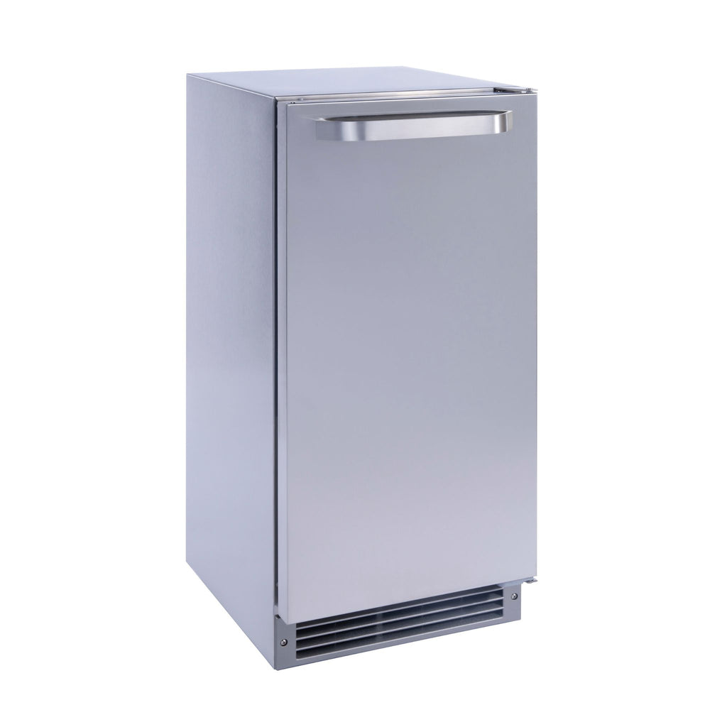 noriota NUI15COPPS Built in crescent ice maker angled left view 