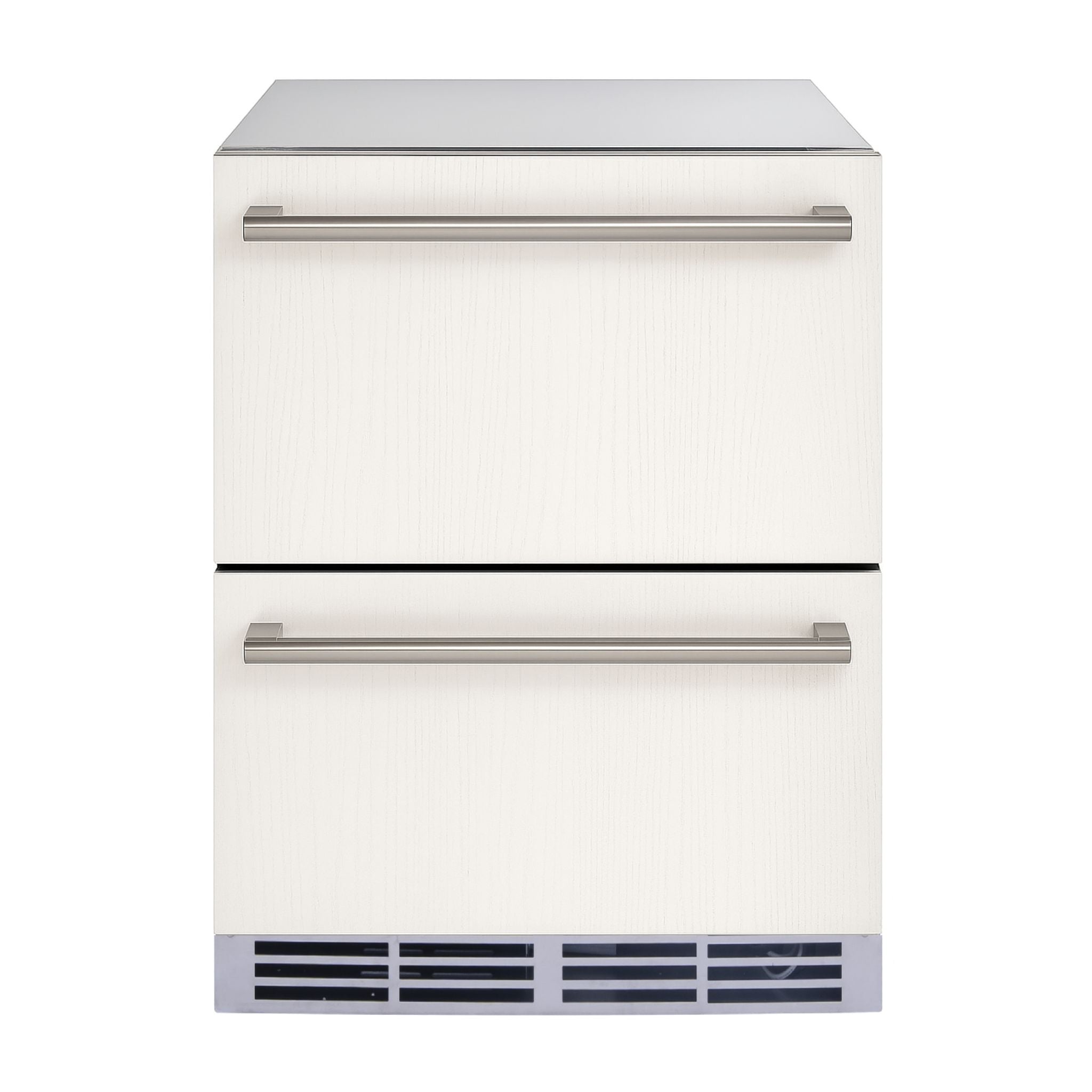 noriota NUR24DOPSS two drawer refrigerator with installed panels