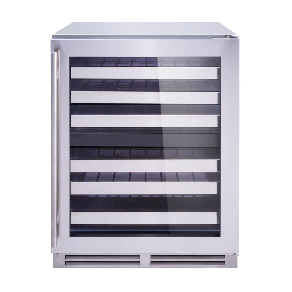 noriota nuwc24dzopss wine cooler front view